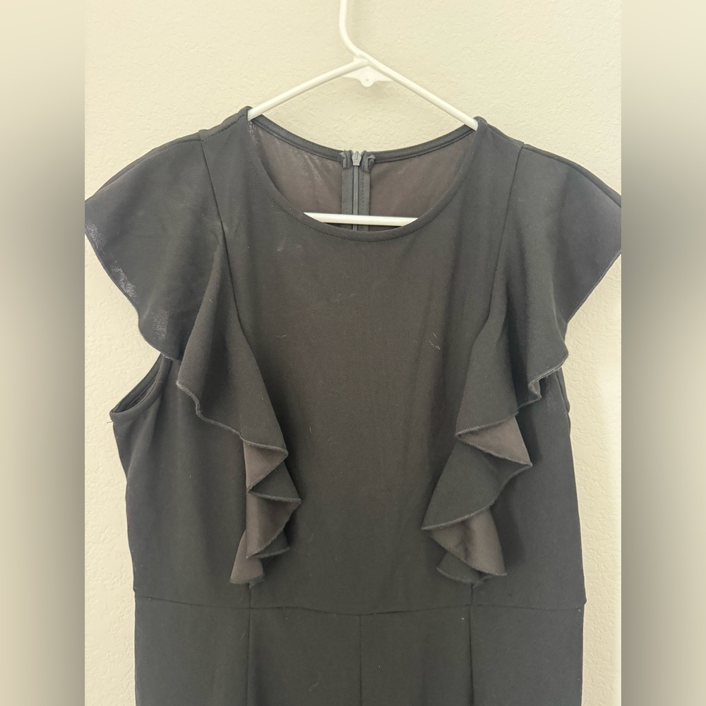 Elegant Black Ruffled Jumpsuit